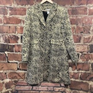 ABR New York Black Metallic Gold Duster Size 14